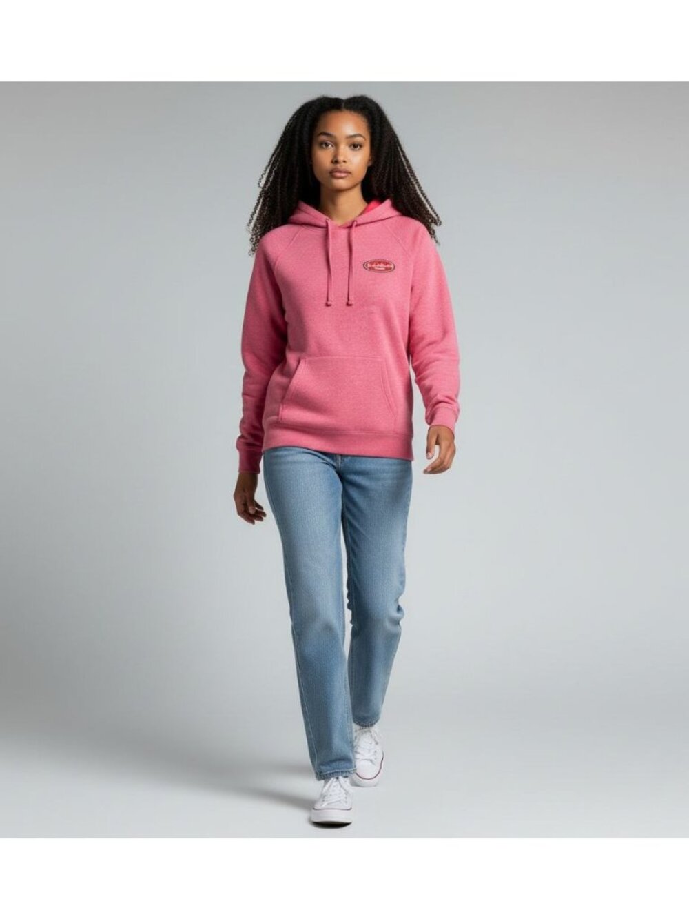 Jacks Surfboards Youth Hoodie Pink L 14/16 California Logo Kangaroo Pocket Warm